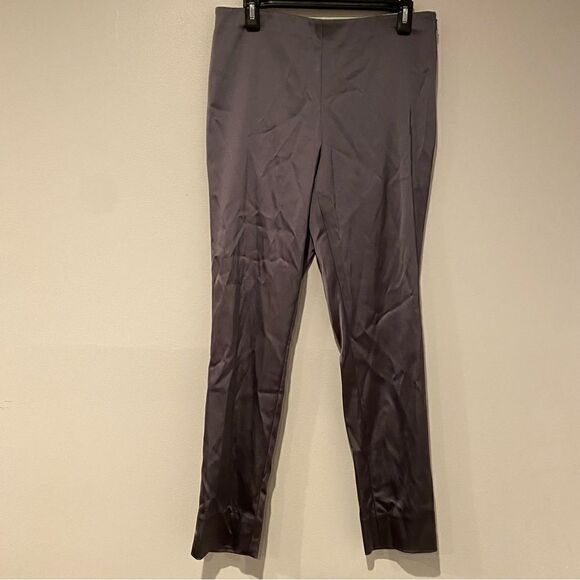 Sara Campbell Gray Charcoal Satin Audrey Pants Size 10 - Picture 2 of 8